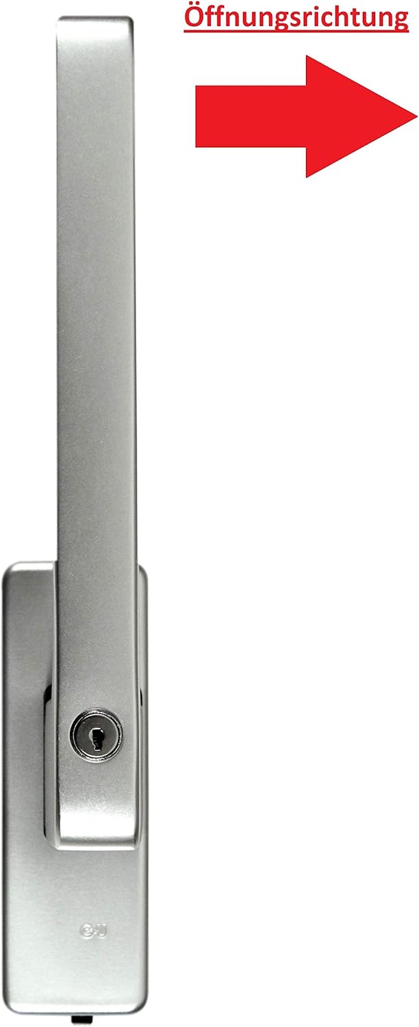 GU Schiebetür PSK Drehgriff abschliessbar DIRIGENT 966/976, 34225 oder auch 30152, DIN Links silber