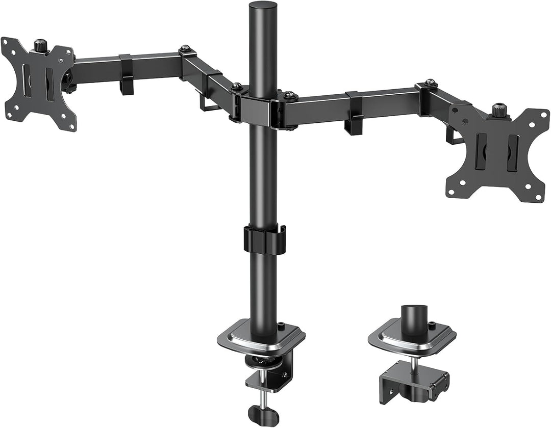 ELIVED Monitor Halterung 2 Monitore für 13-32 Zoll LED/LCD Bildschirm von VESA 75/100, Dual Monitor