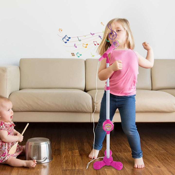 Karaoke-Spielzeug Mit Ständer Kinder Mikrofonständer Bunte Singmaschine Ohne Batterie Anschliessbare