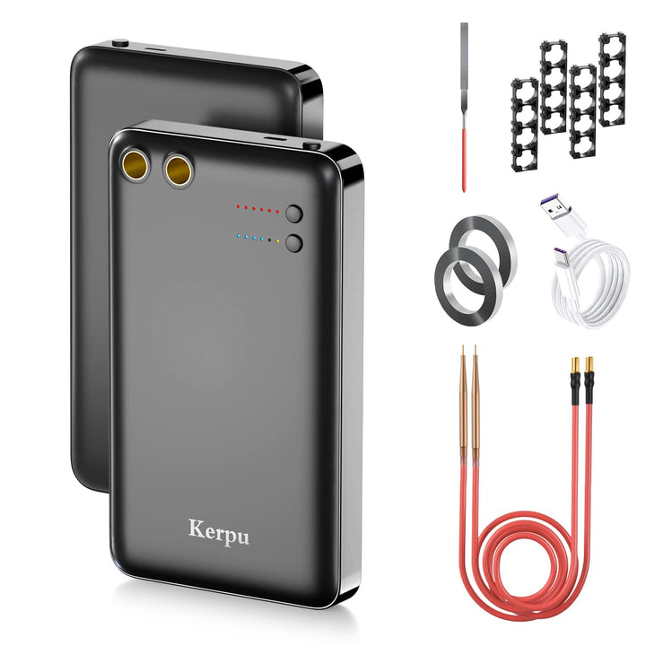 Mini-Punktschweissgerät, Kerpu 5000mAh Batterie-Punktschweissgerät, 6-Gänge einstellbar mit Typ-C La