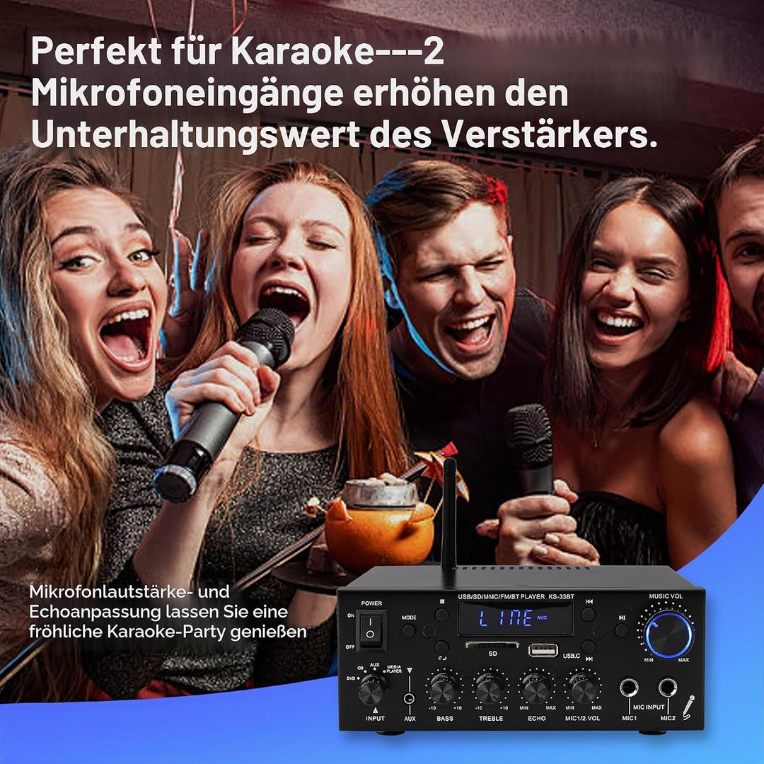 Mini Verstärker 60W+60W Digital Endverstärker Bluetooth Stereo Home Car Audio Verstärker USB SD FM M