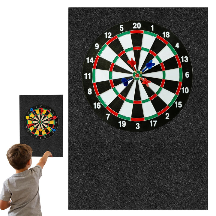 Dartboard Wandschutz, Filz Dartscheibe Wandschutz Selbstklebend, Wandumrandung für Dartboard, Filz-D