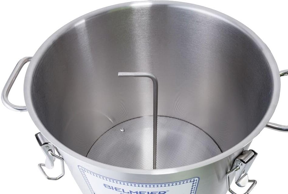 Bielmeier Läuterbottich Gärbottich Edelstahl 35 Liter Auslaufhahn 1/2" V4A Bier selber brauen Made i
