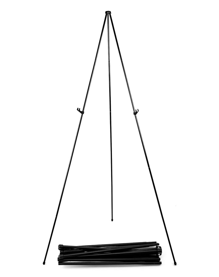 QWORK® 168 cm Zusammenklappbare Metall Staffelei mit Aufbewahrungstasche - Verstellbare, Halten Sie