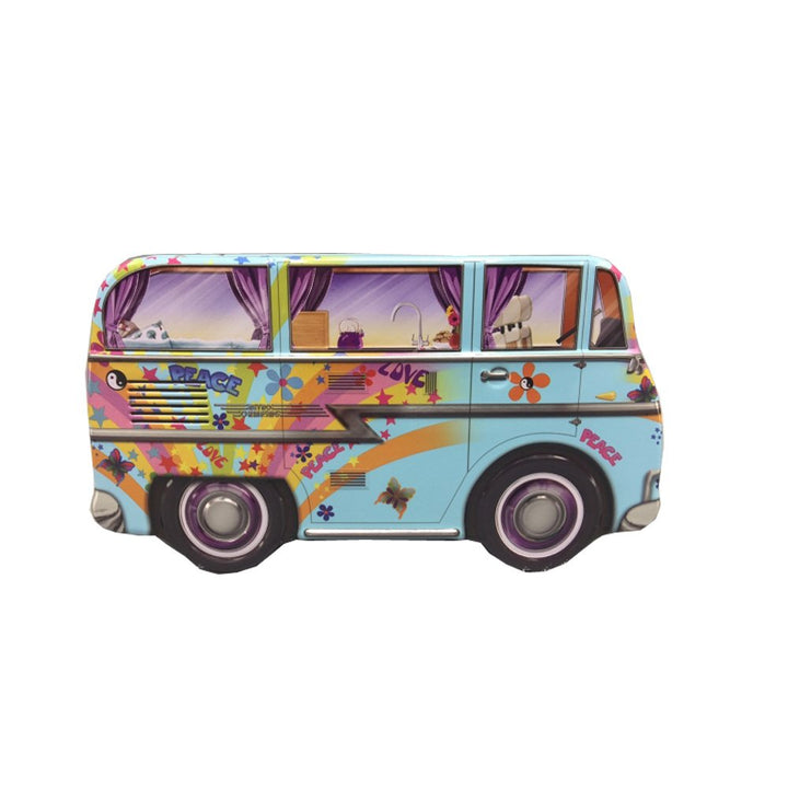 Blechdose Mini Camper Van Hippy 17x9x7 cm Keksdose Deko Box Dose Retro