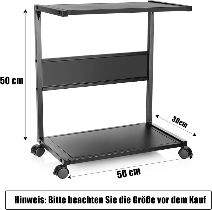 Whchiy PC Ständer Eisen Computer Ständer 2 Schicht CPU Ständer mit Rollen für Schreibtisch (C-Stil G