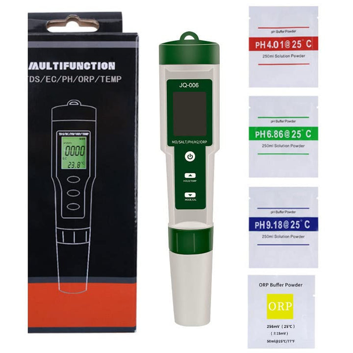WANGCL 10-in-1 LCD-Digital-Messgerät, Bodentestgerät für Garten, PH/TDS/EC/Salzgehalt, Redox/H2, was