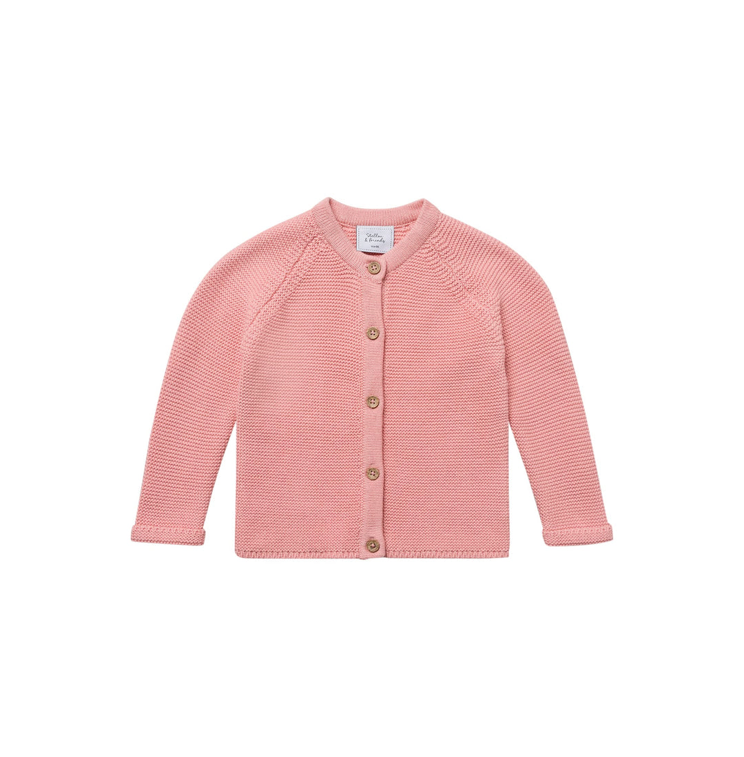 Stellou &amp; friends Cardigan-Strickjacke für Mädchen und Jungen mit Knöpfen in Holz-Optik | Hochwertig