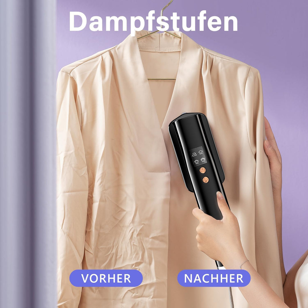 Dampfglätter, 2-in-1 Steamer Dampfglätter, 115-230V Duale Spannung dampfbürste, 1000W Steamer, Tragb