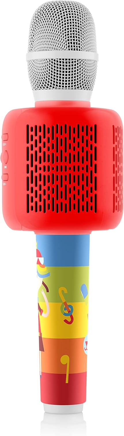 GOGEN Kinderkaraoke Mikrofon mit Lautsprecher I Bis zu 15 Stunden Akku I Bluetoohth USB I SD Karten