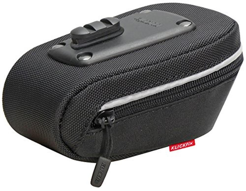 KLICKfix 0299M Unisex-Adult Farradtasche Micro Sport 40 Schwarz Satteltasche, 6.5 x 14 x 9 cm, 0.4 l