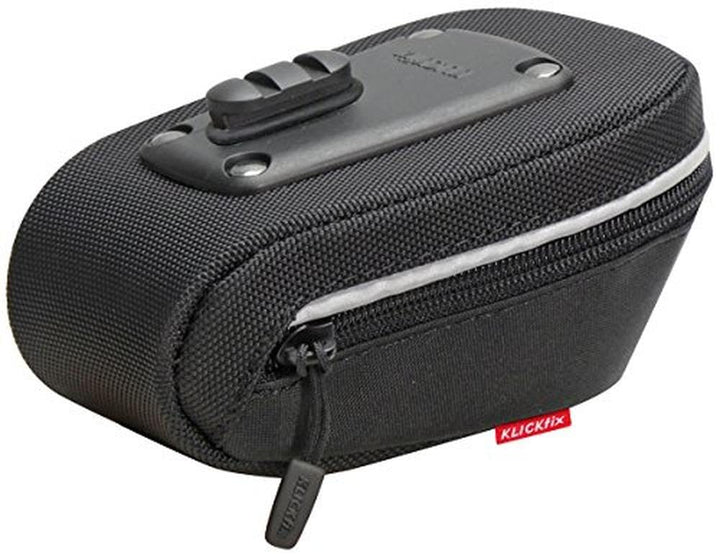 KLICKfix 0299M Unisex-Adult Farradtasche Micro Sport 40 Schwarz Satteltasche, 6.5 x 14 x 9 cm, 0.4 l