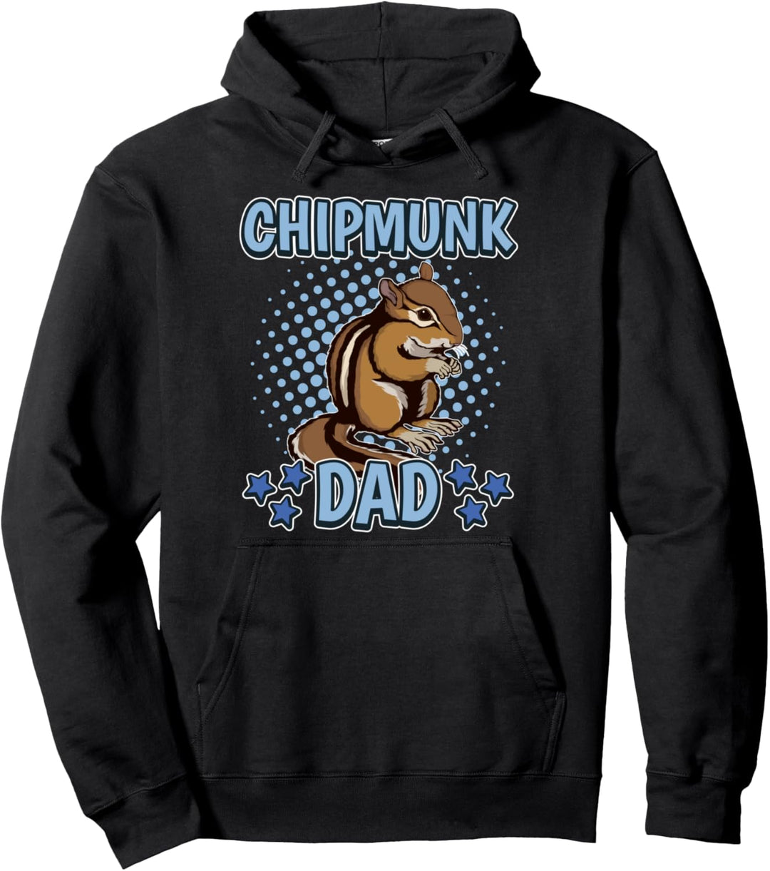 Streifenhörnchen Papa Chipmunk Dad Vatertag Streifenhörnchen Pullover Hoodie