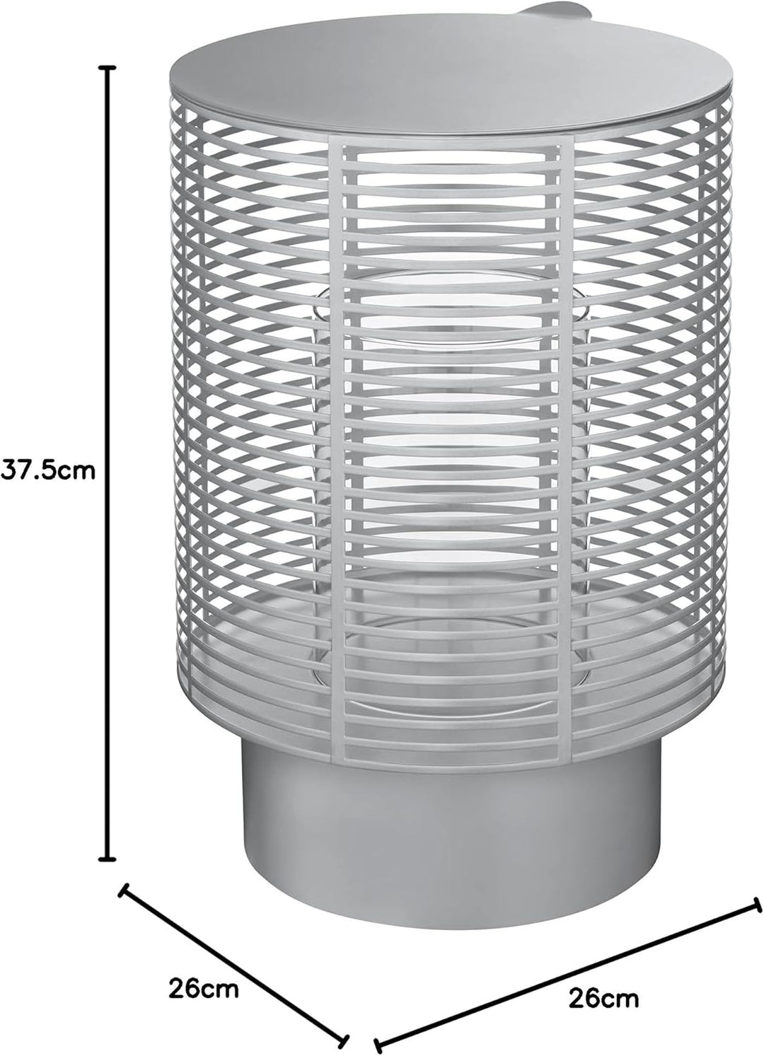 blomus Outdoor Laterne -Olea- Kerzenhalter Windlicht aus Edelstahl (Silver) (66664) M Silver, M Silv