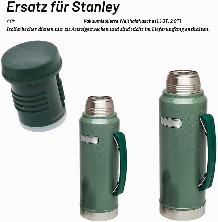 Ersatz-Thermos-Stopfen für Stanley Classic, vakuumisolierte Weithalsflasche, Grün, 2 Stück, 2