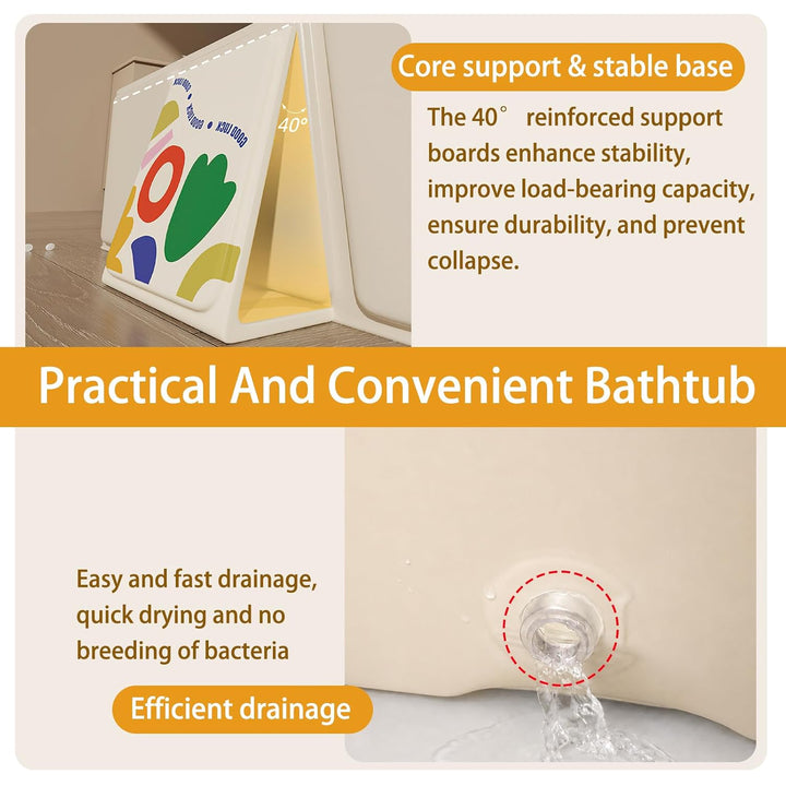 Faltbare Kinderbadewanne – Multifunktionale Badewanne für Dusche, platzsparend und tragbar, ideal fü