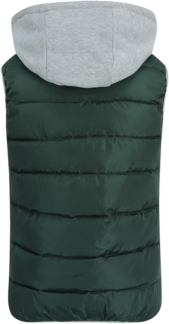 YOUTHUP West Damen Steppweste mit Kapuze Leicht Winterweste Freizeit Outdoor Ärmellos Jacke Gilet Bo