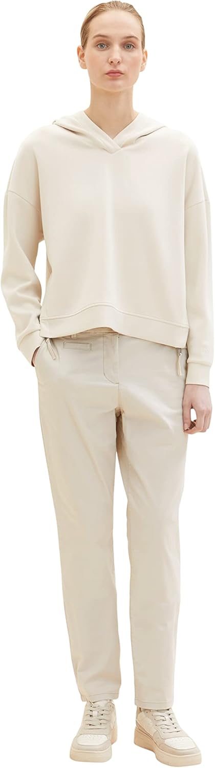 TOM TAILOR Damen Chino Slim Fit Hose 34W / 30L 12365 - Dusty Beige, 34W / 30L 12365 - Dusty Beige