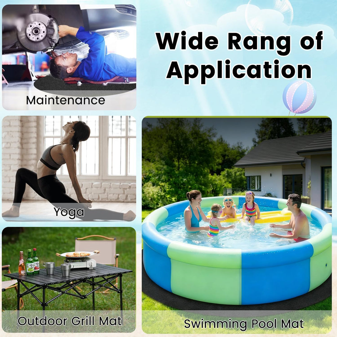 Bodenplane für Pools,Poolmatten Schutzboden, 4m Poolunterlage, Bodenschutzplane Swimmingpool,Verhind