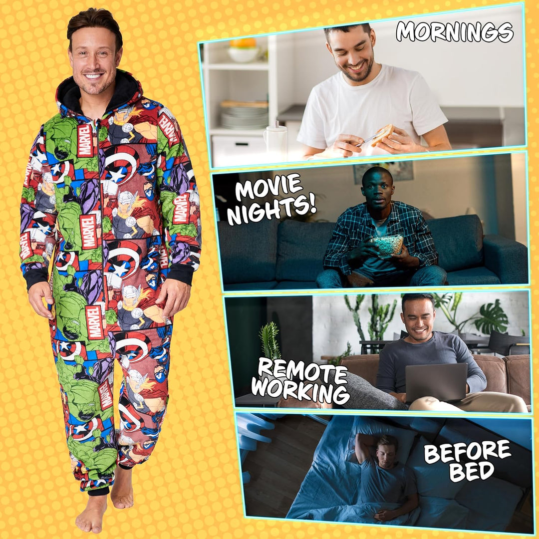 Marvel Herren Schlafoveralls M Mehrfarbig, M Mehrfarbig