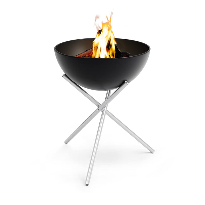 höfats - Bowl 57 Feuerschale mit Edelstahl Dreibein - raucharme Verbrennung - Feuerstelle mit Planch
