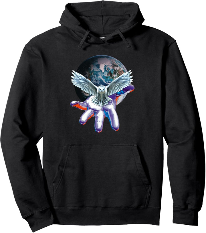 Eule Motiv Raubvogel Pullover Hoodie