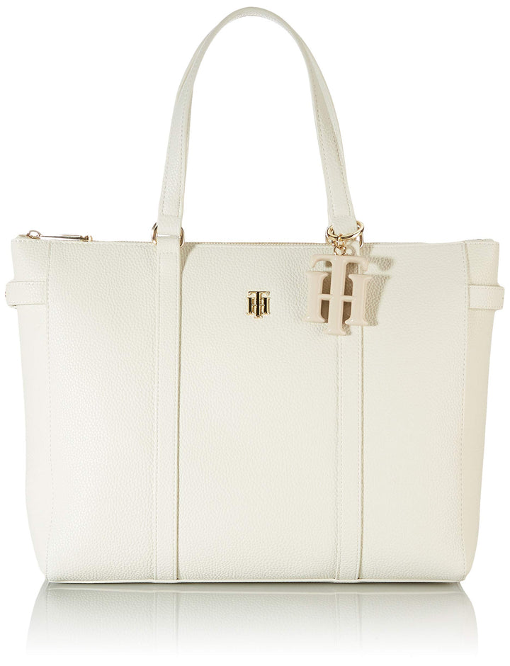 Tommy Hilfiger Damen Th Soft Tragetasche Weisse Taube, Weisse Taube