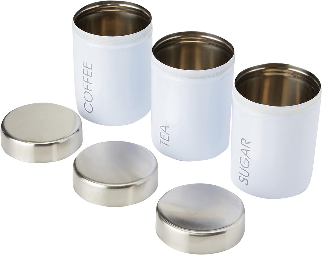 Premier Housewares Liberty Tea-, Kaffee- und Zuckerdosen, inkrementelle Höhen, Stufenhöhen — 3er-Set