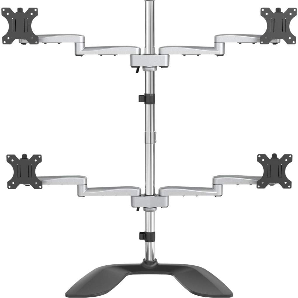 StarTech.com Monitorhalterung für vier Bildschirme (für bis zu 32" VESA-Monitore, beweglich, Stahl &