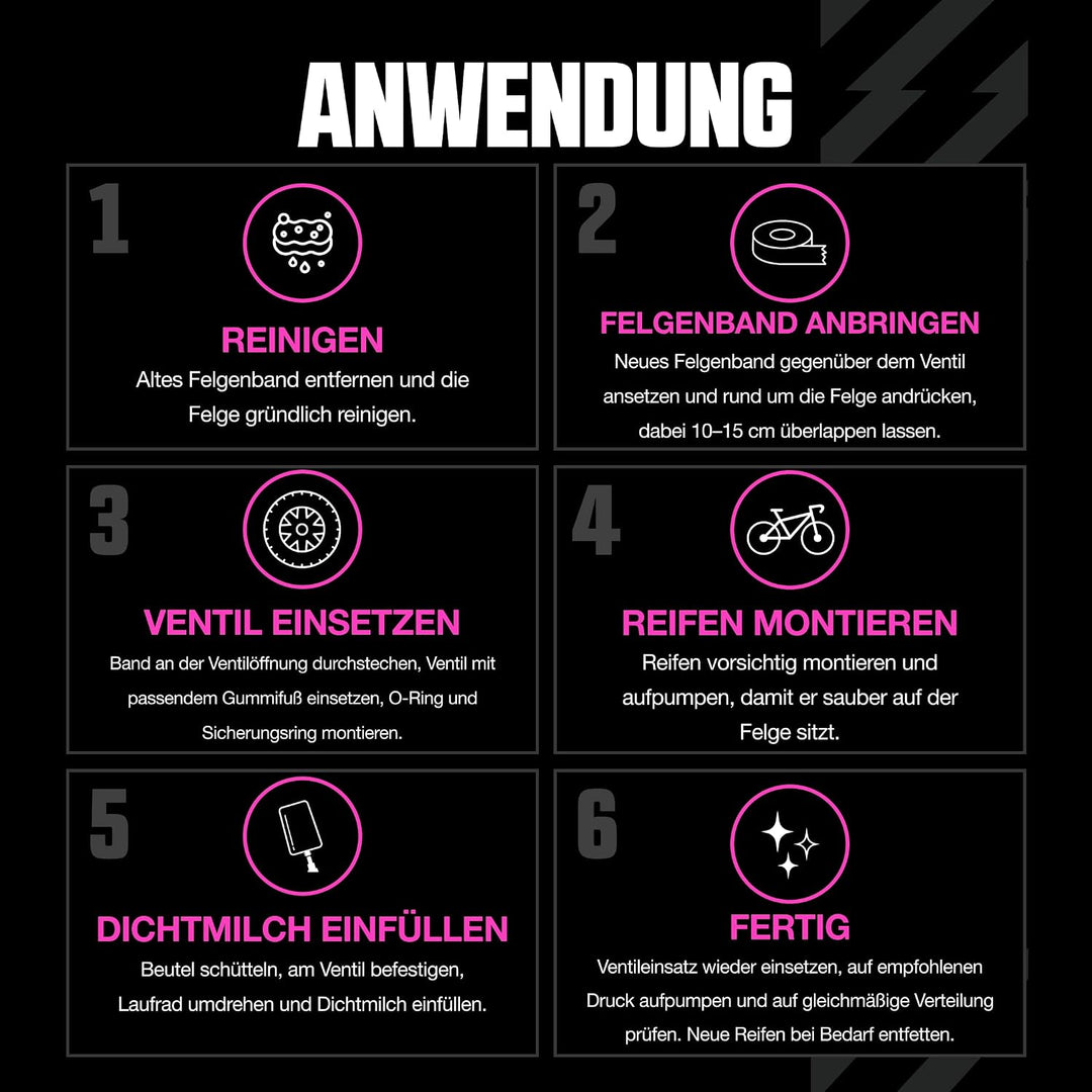 Muc-Off 822 Reifenpanne, Ärger 1L, Pink, 1 Liter Single, Single