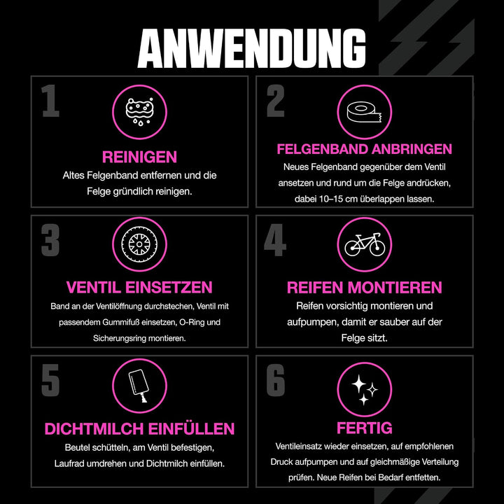 Muc-Off 822 Reifenpanne, Ärger 1L, Pink, 1 Liter Single, Single