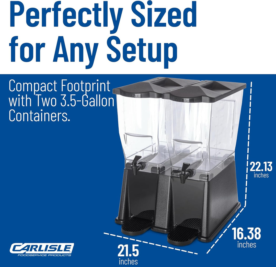 Carlisle TrimLine 1085303 Getränkespender mit Doppelboden, 1,8 l, Schwarz