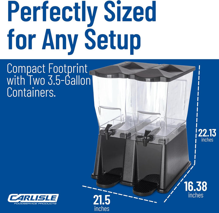 Carlisle TrimLine 1085303 Getränkespender mit Doppelboden, 1,8 l, Schwarz