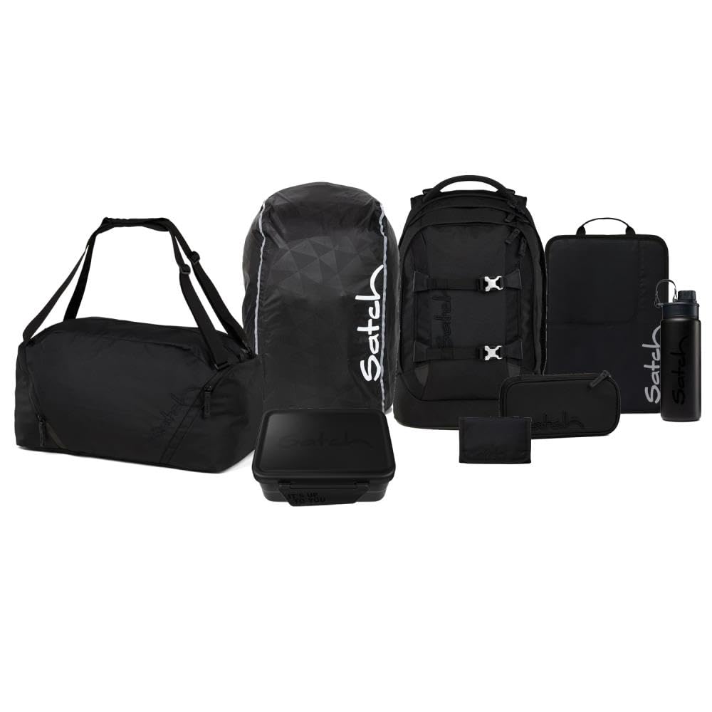 Satch Pack Kollektor Edition Schulrucksack Set 8tlg. inkl. Brotdose und Trinkflasche (Nordic Black S
