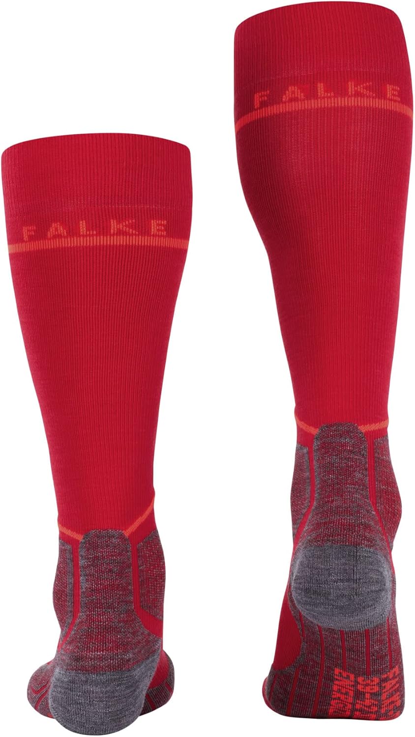 FALKE Damen Skisocken SK Energizing Wool W KH Wolle mit Kompression 1 Paar, Rot (Rose 8564) - Wadenu