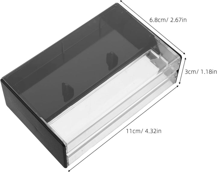 SHINEOFI 4 Stück Doppelseitige Leichte Kunststoff Kassettenbox für Audiokassetten mit Lichtundurchlä