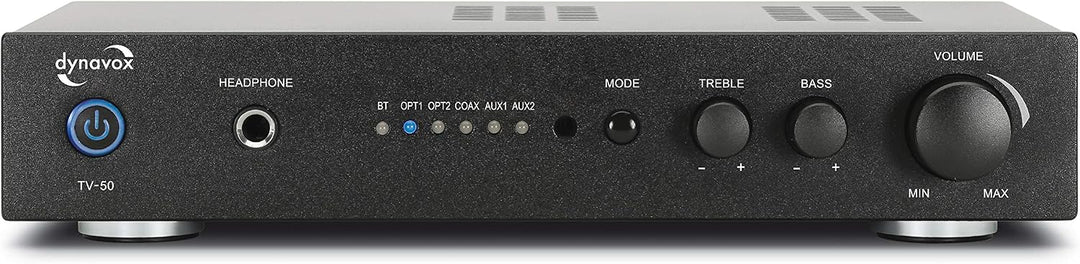 Dynavox Digital-Verstärker TV-50, kompaktes Design, TV-Verstärker mit schraubbaren Anschluss-Termina