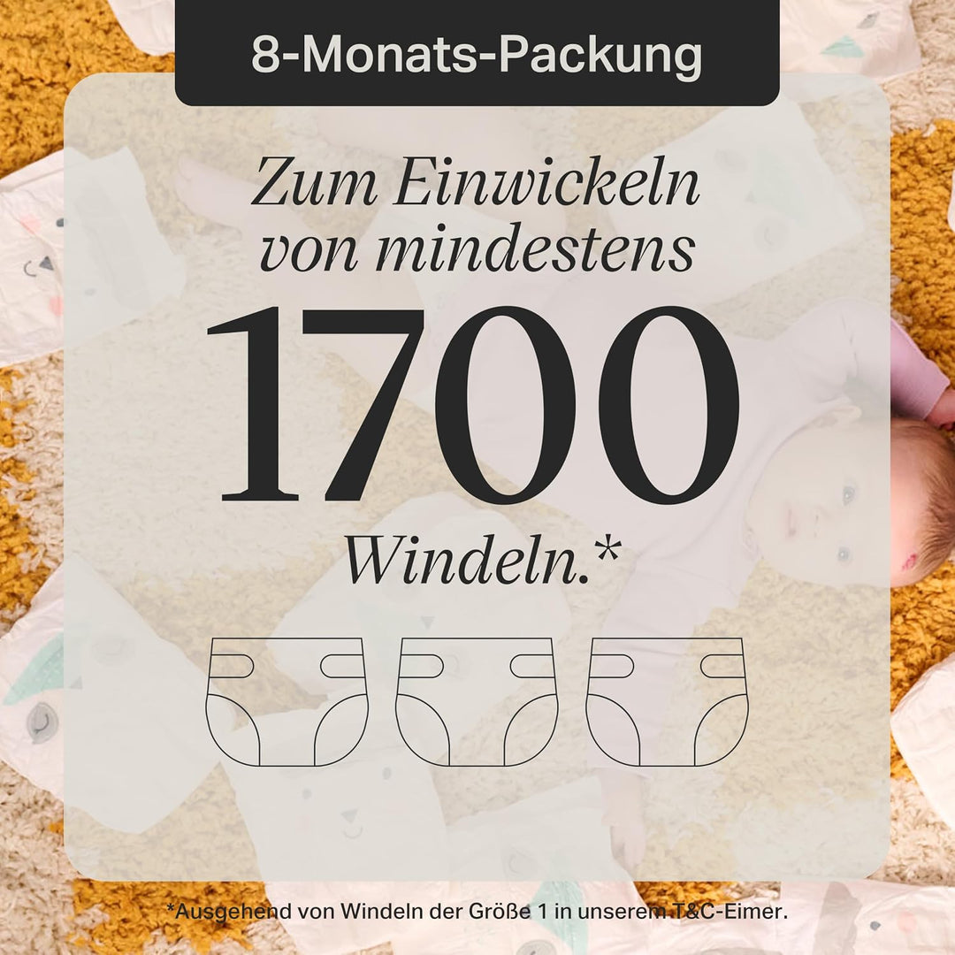Tommee Tippee Twist &amp; Click Advanced Windelbehälter, Original-Nachfüllkassetten, exklusive 16er-Pack