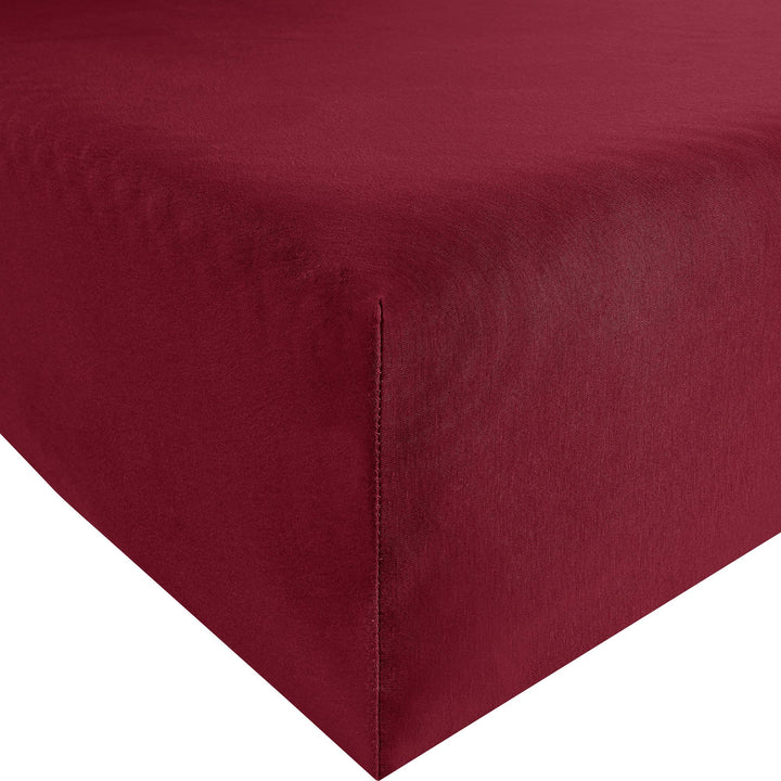 Erwin Müller Spannbettlaken Freising Elasthan-Jersey-Stretch weinrot Grösse 140x200-160x220 cm- dehn