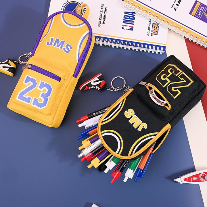 Basketball Player Federmäppchen Grosse Kapazität,Basketball Star Bunte 23 Trikot Federtasche, Grosse