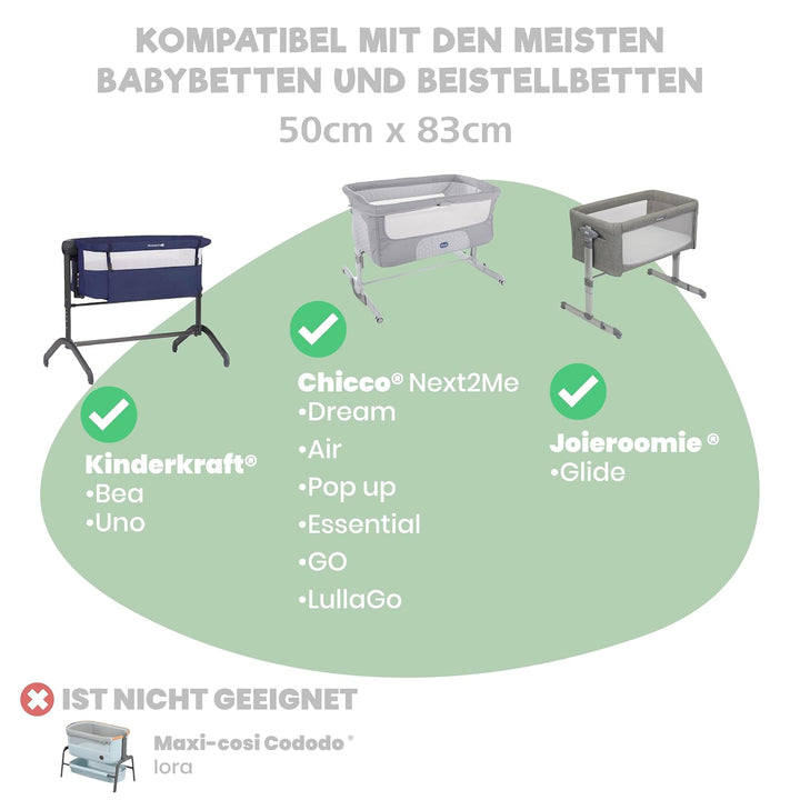 2X Spannbettlaken aus 100% Baumwolle mit Gummiband - 1X Matratzenschoner aus 100% wasserdichtem Mate