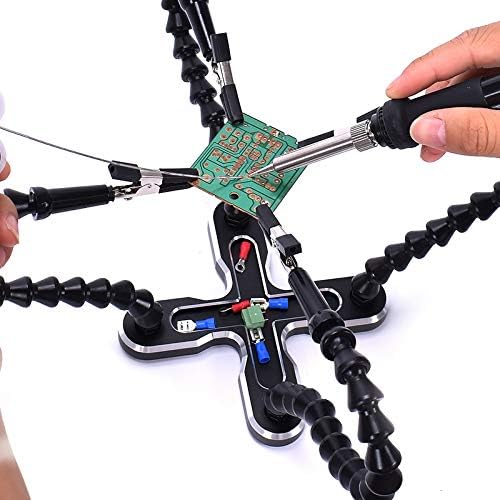 Dropfree Lötung Station mit 4 Stück Biegsam Lötung Halter Dritte Helfende Hand Werkzeug Pcb Schweiss
