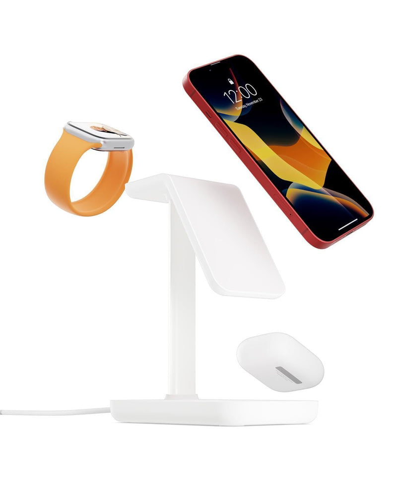 Twelve South HiRise 3 | 3-in-1 Magnetische Ladestation für MagSafe iPhones, AirPods und Apple Watch