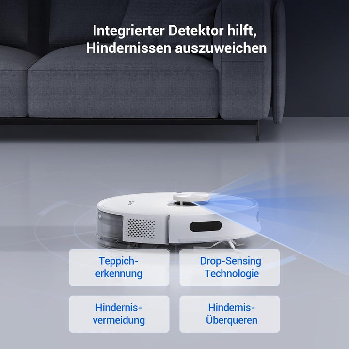 EZVIZ Staubsaugerroboter mit automatischer Staubentleerung, WLAN Staubsauger mit LiDAR Navigation un