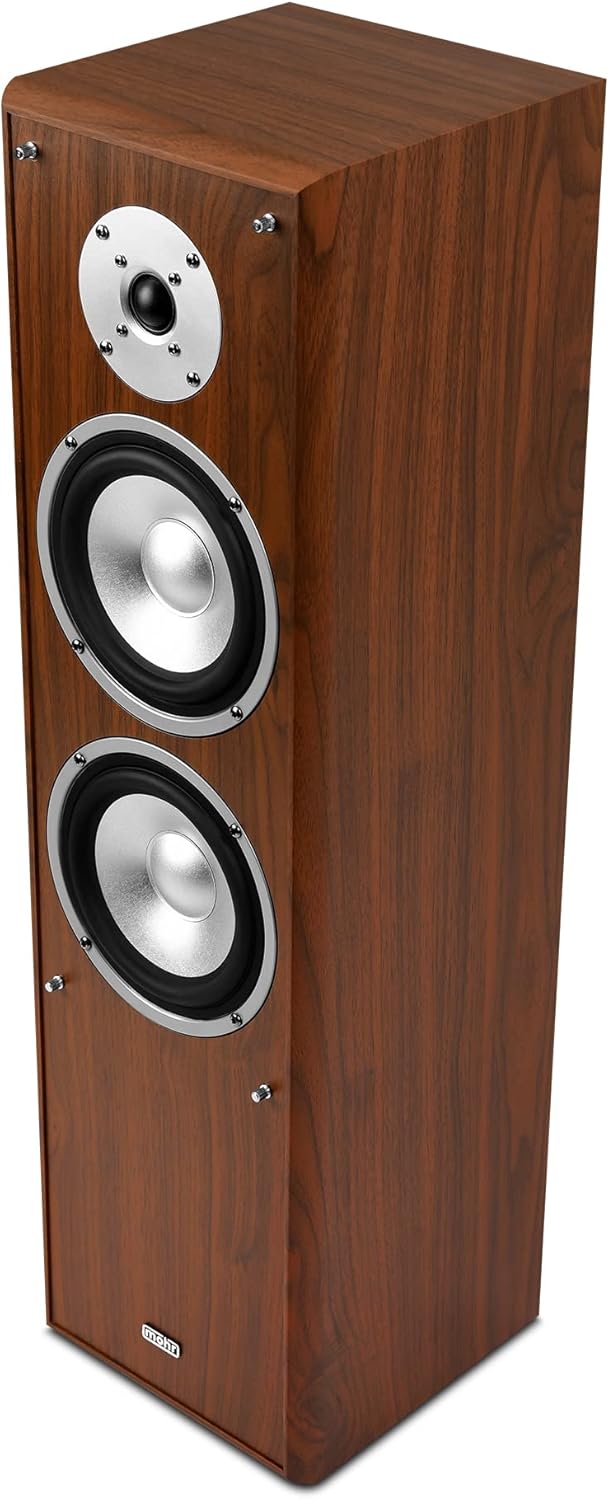 mohr 1 Paar Standlautsprecher SL10 Nussbaum, Lautsprecherboxen, HiFi Klang zum günstigen Preis, Nuss