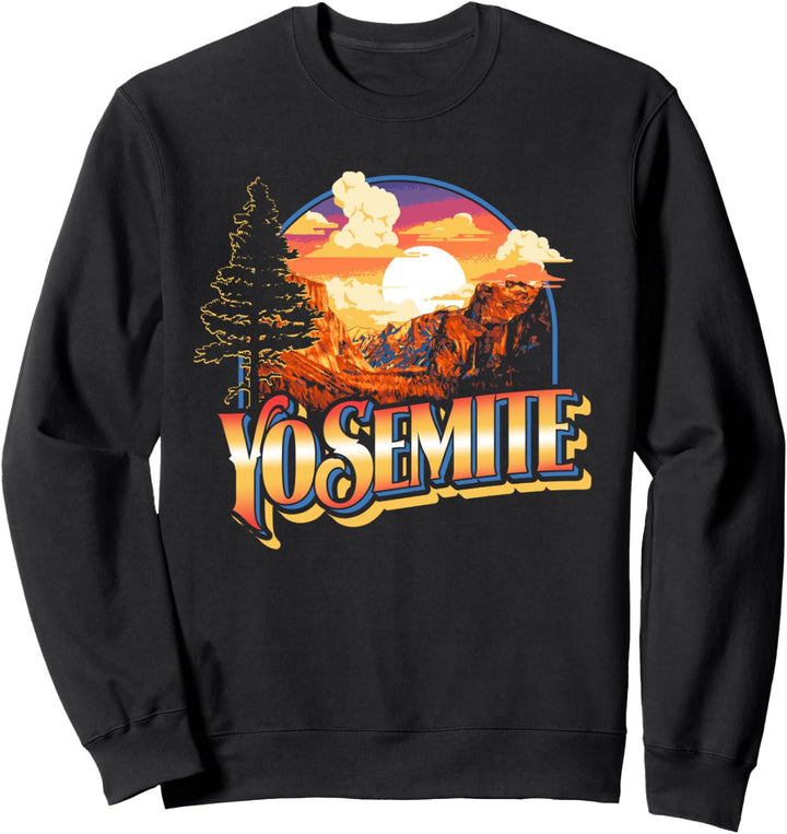 Yosemite National Park California Retro Yosemite Valley 80s Sweatshirt