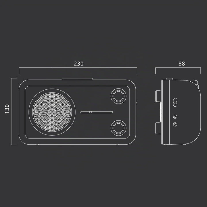 Muse M-06 DS Küchenradio (FM, MW) Radio, Netz- und Batteriebetrieb, AUX-In für Handy, schwarz, Schwa