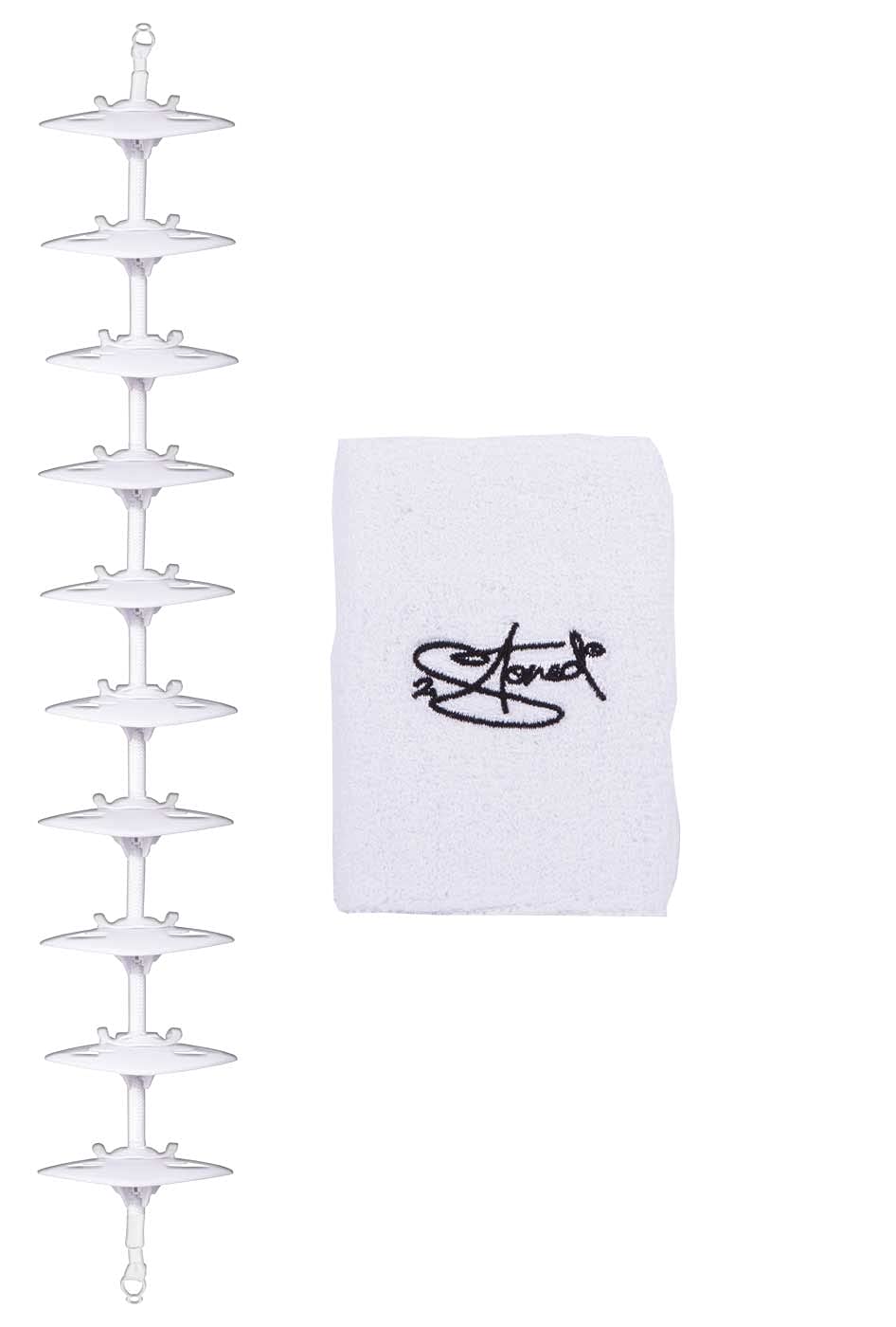 2Stoned Cap-Rack Pro Kappenhalter in Weiss mit 10 Clips zum Aufhängen von bis zu 30 Baseball Caps +