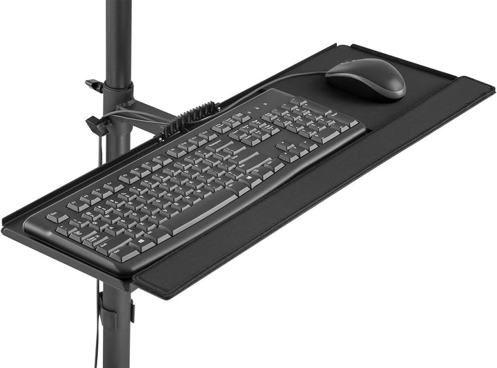 DIGITUS mobiler Steh-Arbeitsplatz – Monitor-Halterung, Tastaturablage und PC-Halterung – Flexible Hö