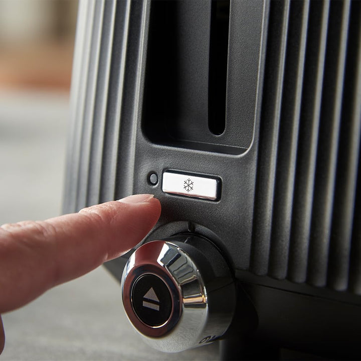 Russell Hobbs Toaster [für 2 Scheiben] Brontë Black (6 Bräunungsstufen, Mattes Finish, Silberakzente